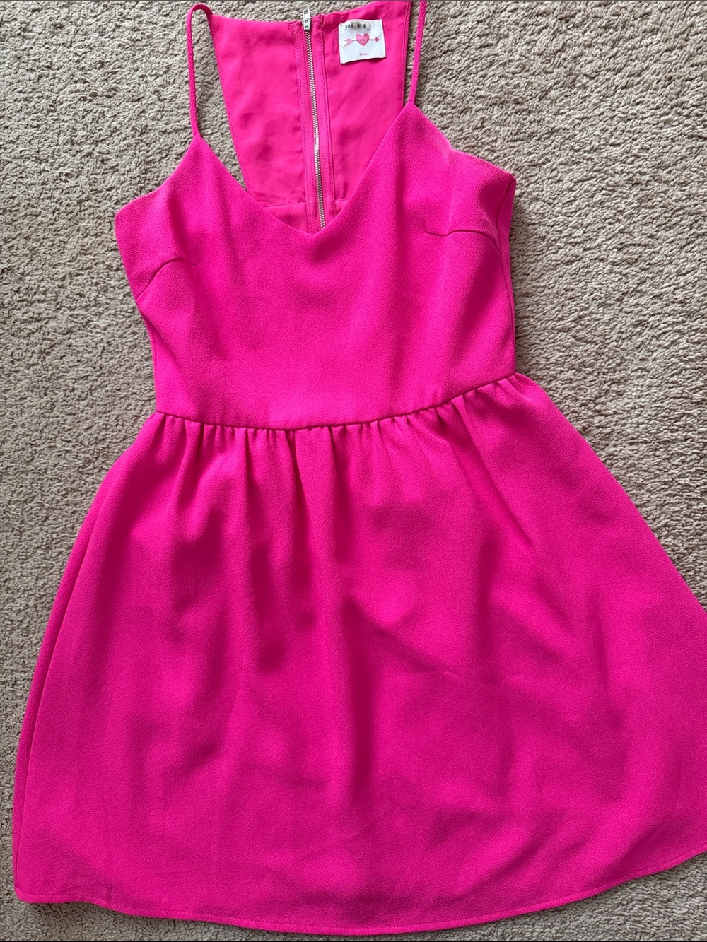 Buddy Love Fuchsia Spaghetti-Strap Mini Dress